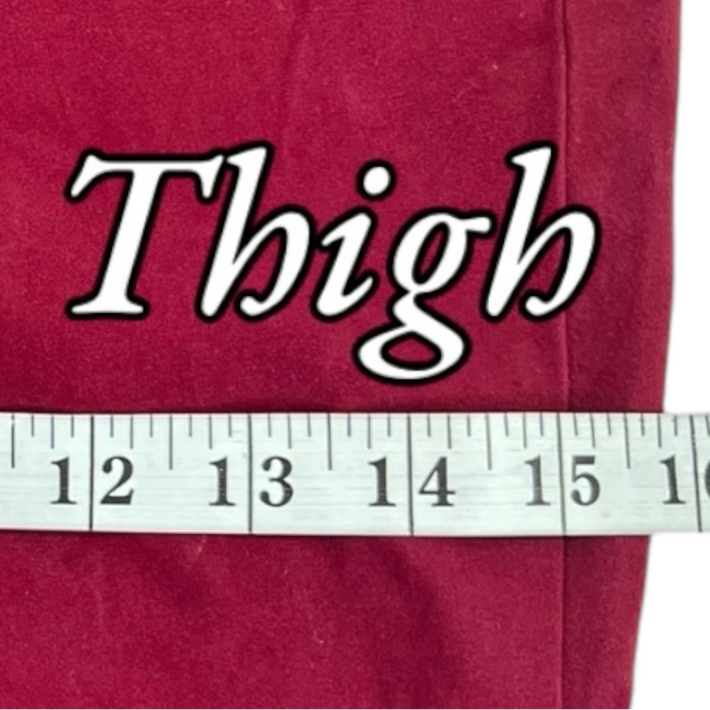 Talbots WOMENS PLUS SIZE 26W x 29" Zip Ankle Pants 5-Pocket Stretch Burgundy - Picture 15 of 16